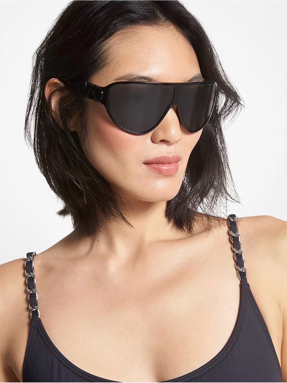 Michael Kors Empire Shield MK2194 Sunglasses Black with Case